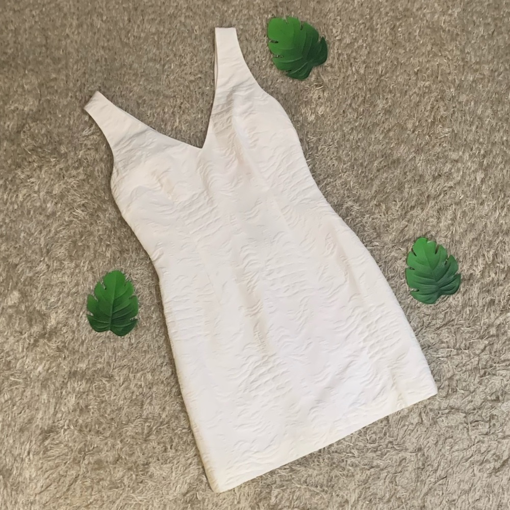 Lilly Pulitzer White pineapple jacquard madden Dress